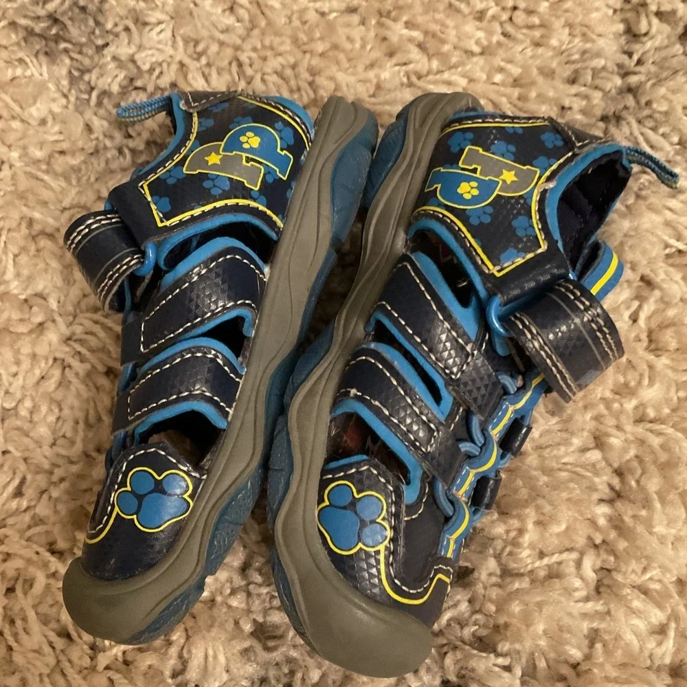 Paw Patrol Toddler Boys Blue Fisherman Sandals Chase Marshall Size‎ 7